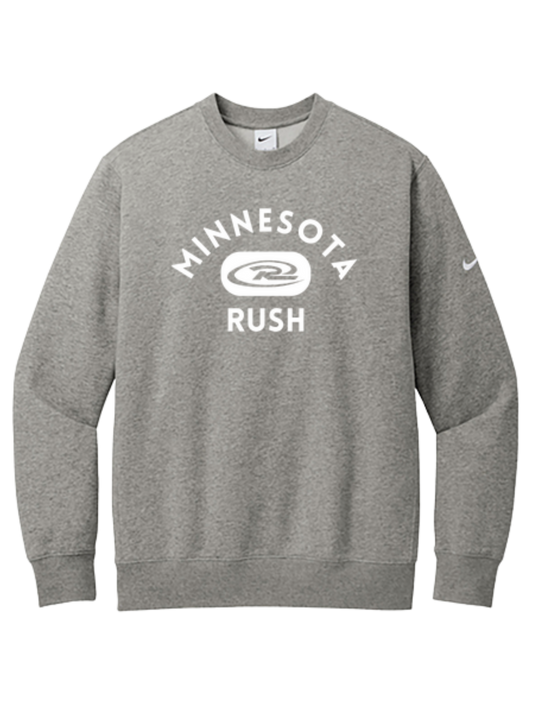 MN Rush Nike Club Fleece Sleeve Swoosh Crew