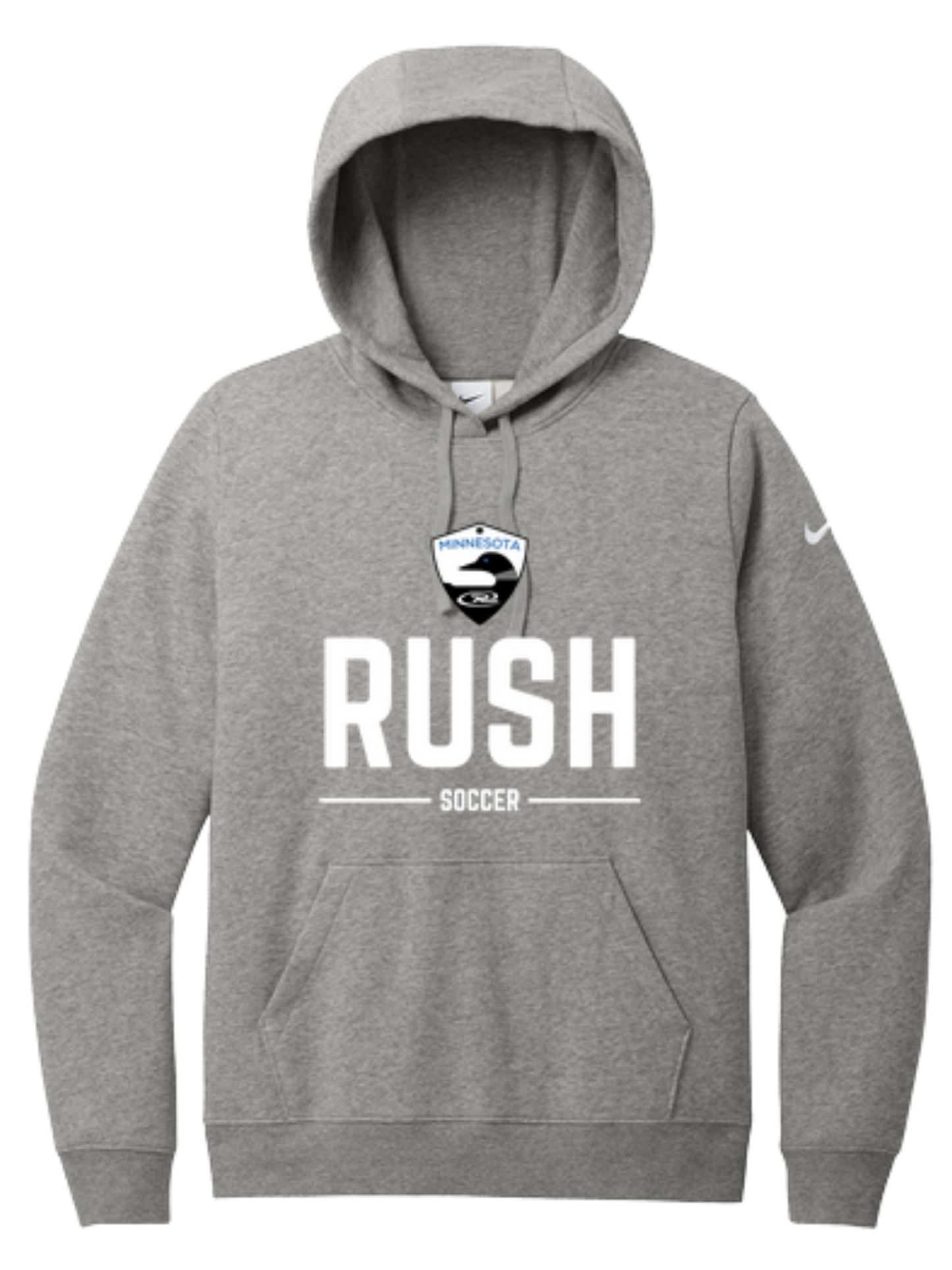 Nike Ladies Club Fleece Sleeve Swoosh Pullover Hoodie